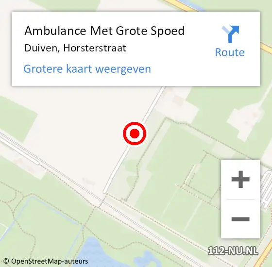 Locatie op kaart van de 112 melding: Ambulance Met Grote Spoed Naar Duiven, Horsterstraat op 31 maart 2020 19:06