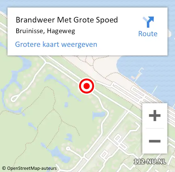 Locatie op kaart van de 112 melding: Brandweer Met Grote Spoed Naar Bruinisse, Hageweg op 31 maart 2020 19:50