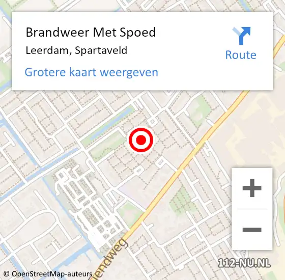 Locatie op kaart van de 112 melding: Brandweer Met Spoed Naar Leerdam, Spartaveld op 31 maart 2020 21:22
