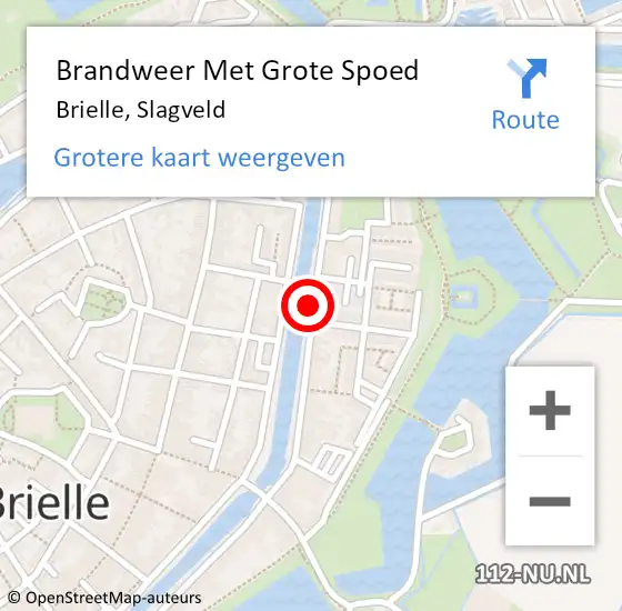 Locatie op kaart van de 112 melding: Brandweer Met Grote Spoed Naar Brielle, Slagveld op 1 april 2020 08:18