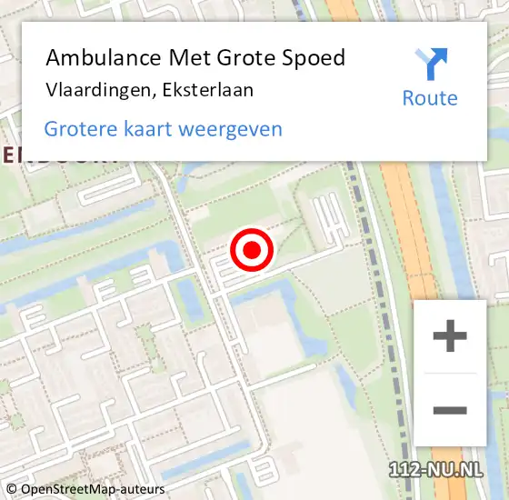Locatie op kaart van de 112 melding: Ambulance Met Grote Spoed Naar Vlaardingen, Eksterlaan op 2 april 2020 00:06
