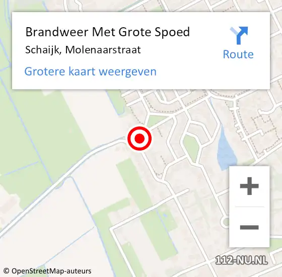 Locatie op kaart van de 112 melding: Brandweer Met Grote Spoed Naar Schaijk, Molenaarstraat op 2 april 2020 06:24