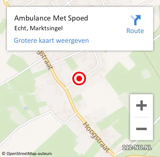 Locatie op kaart van de 112 melding: Ambulance Met Spoed Naar Echt, Marktsingel op 2 april 2020 10:32