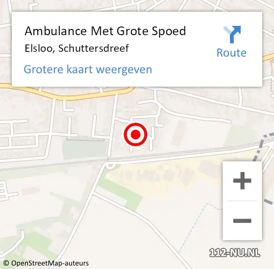 Locatie op kaart van de 112 melding: Ambulance Met Grote Spoed Naar Elsloo, Schuttersdreef op 2 mei 2014 22:11