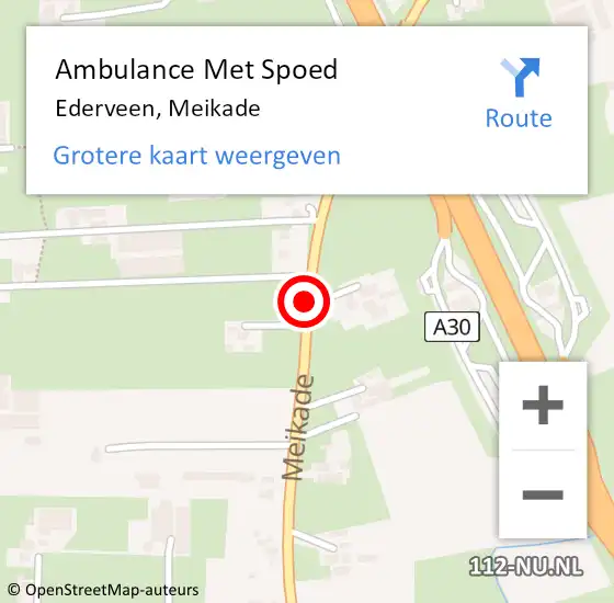 Locatie op kaart van de 112 melding: Ambulance Met Spoed Naar Ederveen, Meikade op 2 april 2020 17:52