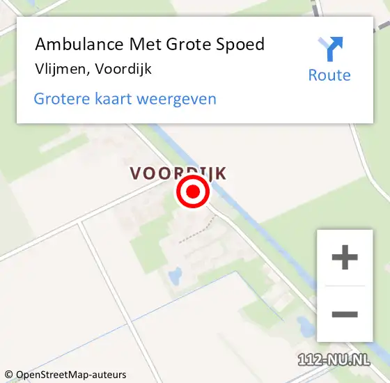 Locatie op kaart van de 112 melding: Ambulance Met Grote Spoed Naar Vlijmen, Voordijk op 2 april 2020 18:17