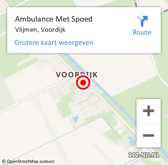 Locatie op kaart van de 112 melding: Ambulance Met Spoed Naar Vlijmen, Voordijk op 2 april 2020 18:37