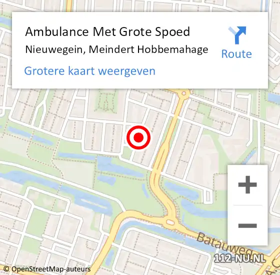Locatie op kaart van de 112 melding: Ambulance Met Grote Spoed Naar Nieuwegein, Meindert Hobbemahage op 2 april 2020 19:07