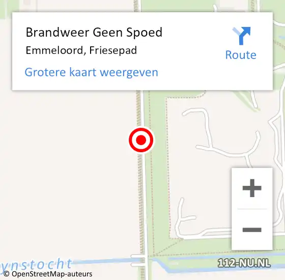 Locatie op kaart van de 112 melding: Brandweer Geen Spoed Naar Emmeloord, Friesepad op 2 april 2020 19:19