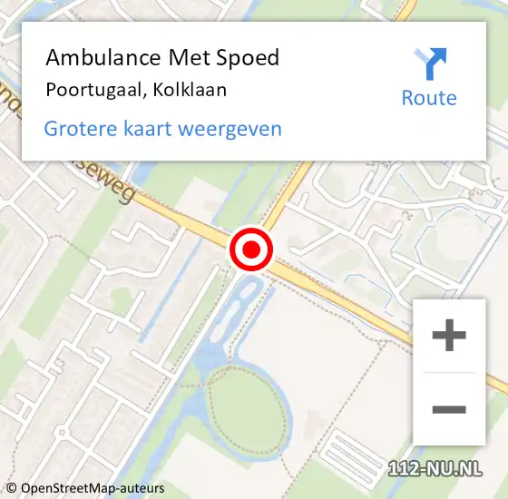 Locatie op kaart van de 112 melding: Ambulance Met Spoed Naar Poortugaal, Kolklaan op 2 april 2020 20:58