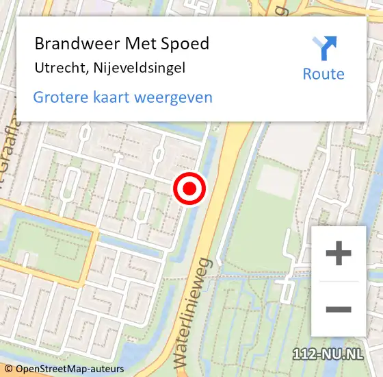 Locatie op kaart van de 112 melding: Brandweer Met Spoed Naar Utrecht, Nijeveldsingel op 3 april 2020 03:30