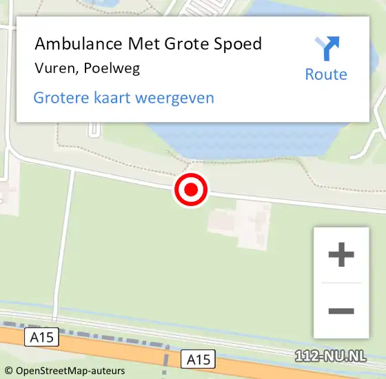 Locatie op kaart van de 112 melding: Ambulance Met Grote Spoed Naar Vuren, Poelweg op 3 april 2020 06:04