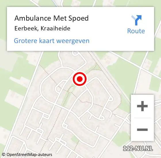 Locatie op kaart van de 112 melding: Ambulance Met Spoed Naar Eerbeek, Kraaiheide op 3 april 2020 07:59