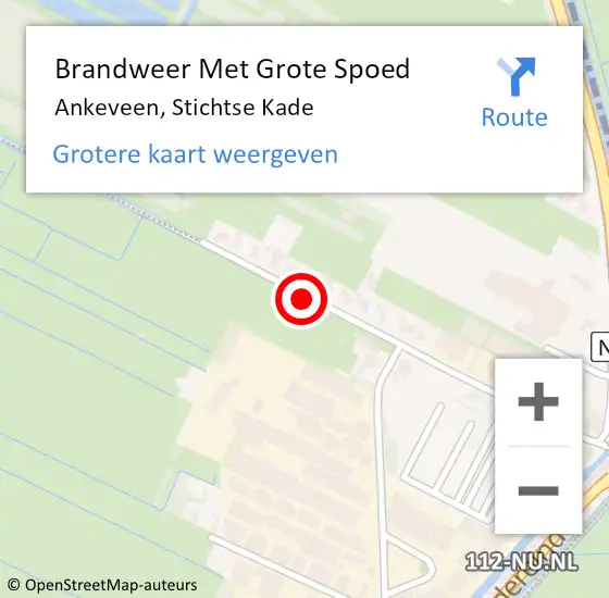 Locatie op kaart van de 112 melding: Brandweer Met Grote Spoed Naar Ankeveen, Stichtse Kade op 3 april 2020 21:25