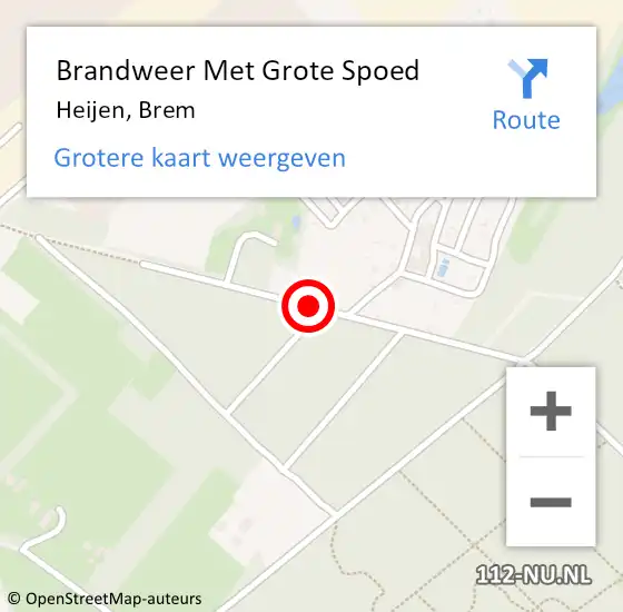 Locatie op kaart van de 112 melding: Brandweer Met Grote Spoed Naar Heijen, Brem op 4 april 2020 07:42