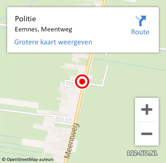 Locatie op kaart van de 112 melding: Politie Eemnes, Meentweg op 4 april 2020 08:48