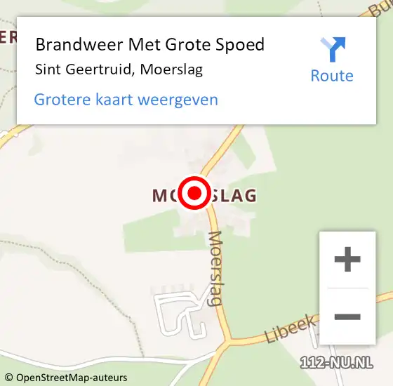 Locatie op kaart van de 112 melding: Brandweer Met Grote Spoed Naar Sint Geertruid, Moerslag op 4 april 2020 13:05