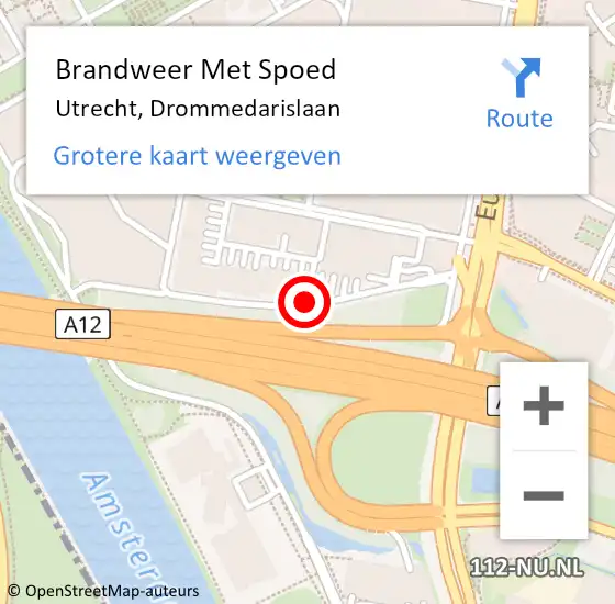 Locatie op kaart van de 112 melding: Brandweer Met Spoed Naar Utrecht, Drommedarislaan op 4 april 2020 23:32