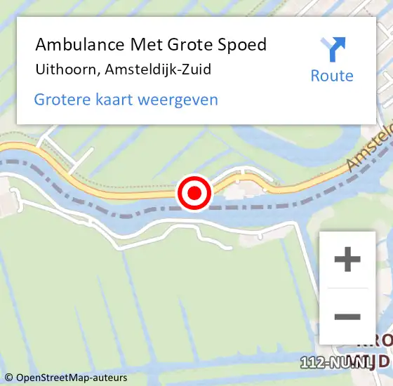 Locatie op kaart van de 112 melding: Ambulance Met Grote Spoed Naar Uithoorn, Amsteldijk-Zuid op 5 april 2020 10:20