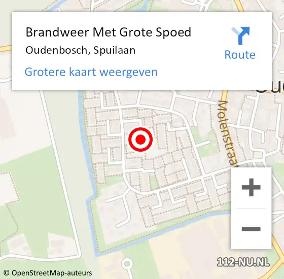 Locatie op kaart van de 112 melding: Brandweer Met Grote Spoed Naar Oudenbosch, Spuilaan op 5 april 2020 11:15