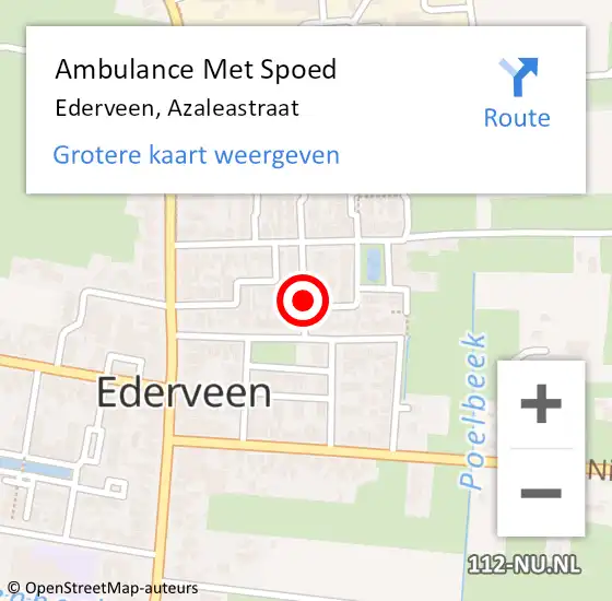 Locatie op kaart van de 112 melding: Ambulance Met Spoed Naar Ederveen, Azaleastraat op 5 april 2020 12:10