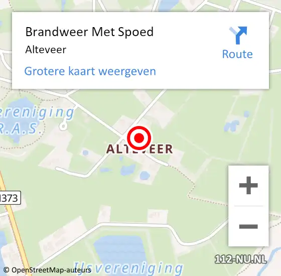 Locatie op kaart van de 112 melding: Brandweer Met Spoed Naar Alteveer op 5 april 2020 18:18