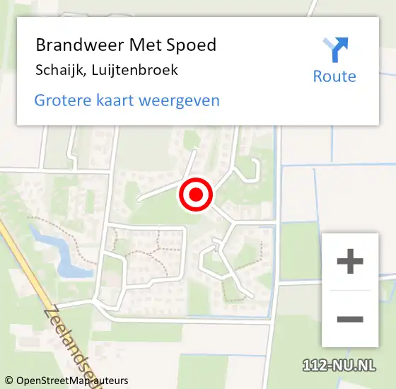 Locatie op kaart van de 112 melding: Brandweer Met Spoed Naar Schaijk, Luijtenbroek op 6 april 2020 07:58