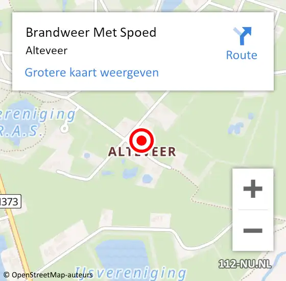 Locatie op kaart van de 112 melding: Brandweer Met Spoed Naar Alteveer, Noordenveld op 6 april 2020 19:00