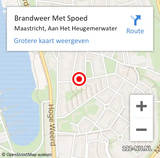 Locatie op kaart van de 112 melding: Brandweer Met Spoed Naar Maastricht, Aan Het Heugemerwater op 7 april 2020 11:49