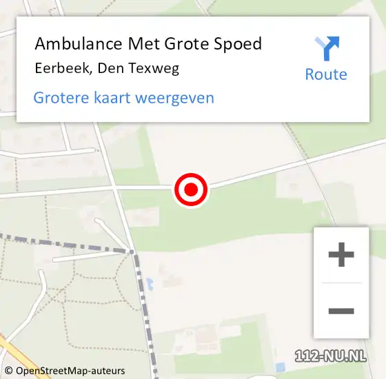 Locatie op kaart van de 112 melding: Ambulance Met Grote Spoed Naar Eerbeek, Den Texweg op 3 mei 2014 12:27