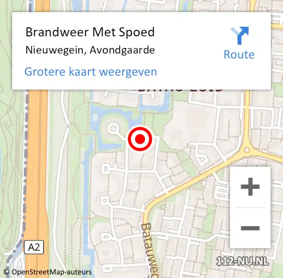 Locatie op kaart van de 112 melding: Brandweer Met Spoed Naar Nieuwegein, Avondgaarde op 7 april 2020 22:52