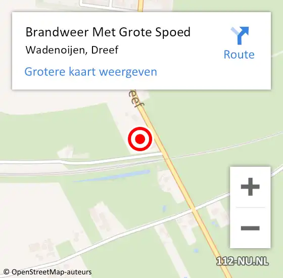 Locatie op kaart van de 112 melding: Brandweer Met Grote Spoed Naar Wadenoijen, Dreef op 3 mei 2014 13:12