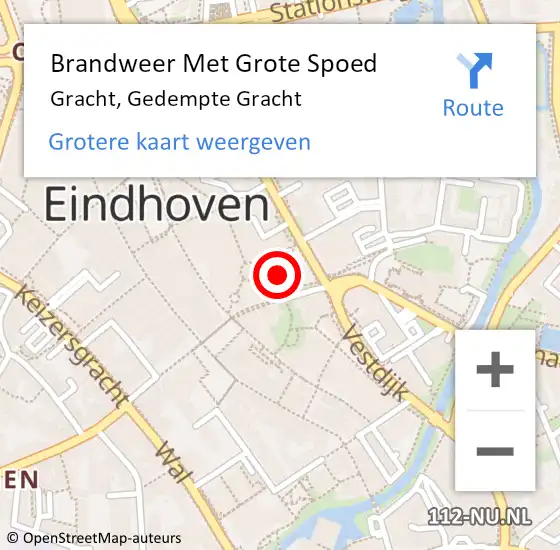 Locatie op kaart van de 112 melding: Brandweer Met Grote Spoed Naar Gracht, Gedempte Gracht op 8 april 2020 16:13