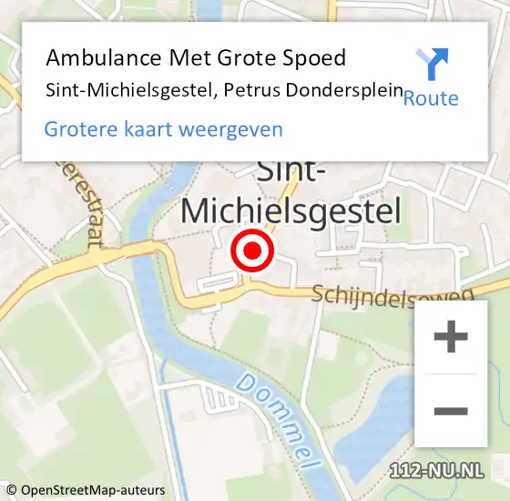 Locatie op kaart van de 112 melding: Ambulance Met Grote Spoed Naar Sint-Michielsgestel, Petrus Dondersplein op 8 april 2020 16:40