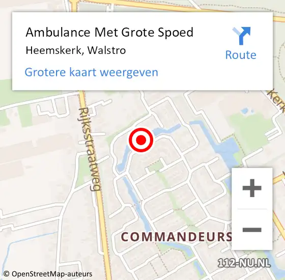 Locatie op kaart van de 112 melding: Ambulance Met Grote Spoed Naar Heemskerk, Walstro op 8 april 2020 19:56