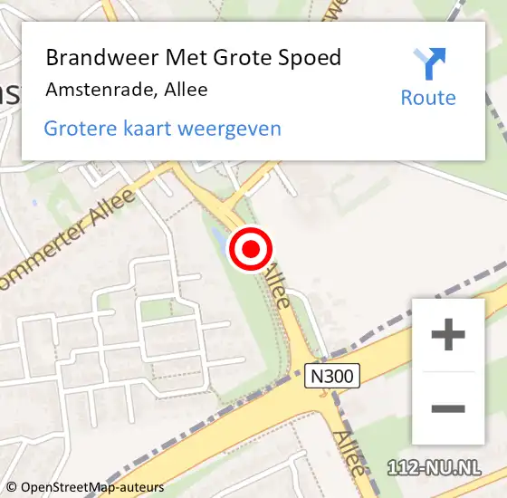 Locatie op kaart van de 112 melding: Brandweer Met Grote Spoed Naar Amstenrade, Allee op 8 april 2020 21:26