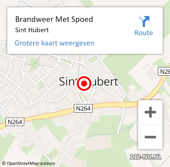 Locatie op kaart van de 112 melding: Brandweer Met Spoed Naar Sint Hubert op 8 april 2020 21:31