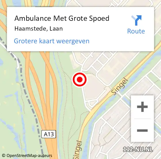 Locatie op kaart van de 112 melding: Ambulance Met Grote Spoed Naar Haamstede, Laan op 9 april 2020 10:07