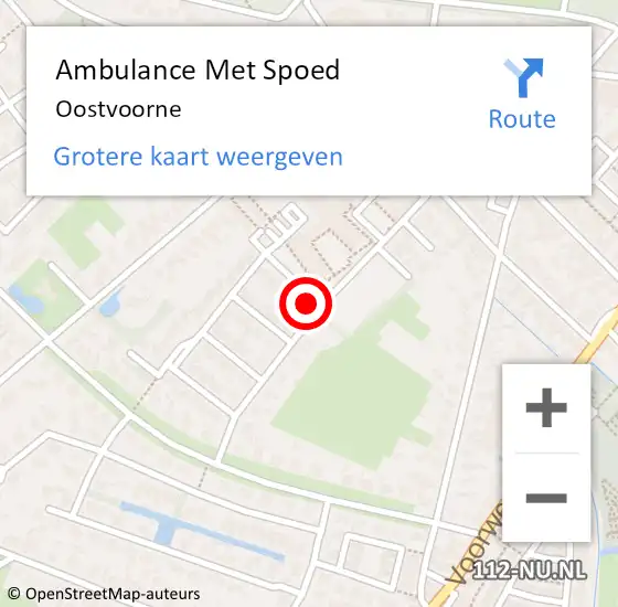 Locatie op kaart van de 112 melding: Ambulance Met Spoed Naar Oostvoorne op 9 april 2020 10:13