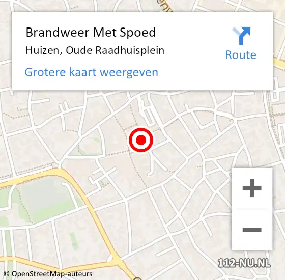 Locatie op kaart van de 112 melding: Brandweer Met Spoed Naar Huizen, Oude Raadhuisplein op 9 april 2020 10:38