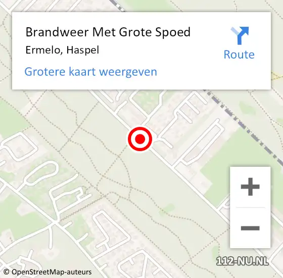 Locatie op kaart van de 112 melding: Brandweer Met Grote Spoed Naar Ermelo, Haspel op 9 april 2020 13:58