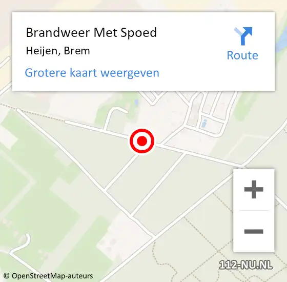 Locatie op kaart van de 112 melding: Brandweer Met Spoed Naar Heijen, Brem op 9 april 2020 16:39