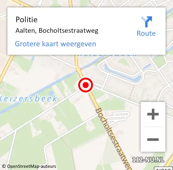 Locatie op kaart van de 112 melding: Politie Aalten, Bocholtsestraatweg op 9 april 2020 17:08