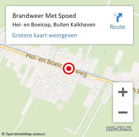 Locatie op kaart van de 112 melding: Brandweer Met Spoed Naar Hei- en Boeicop, Buiten Kalkhaven op 30 september 2013 18:53