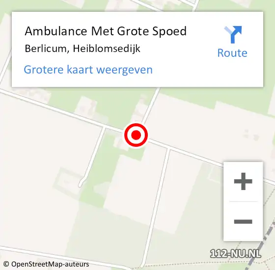 Locatie op kaart van de 112 melding: Ambulance Met Grote Spoed Naar Berlicum, Heiblomsedijk op 10 april 2020 16:11