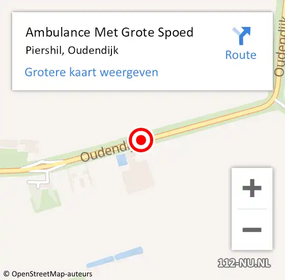 Locatie op kaart van de 112 melding: Ambulance Met Grote Spoed Naar Piershil, Oudendijk op 10 april 2020 17:56