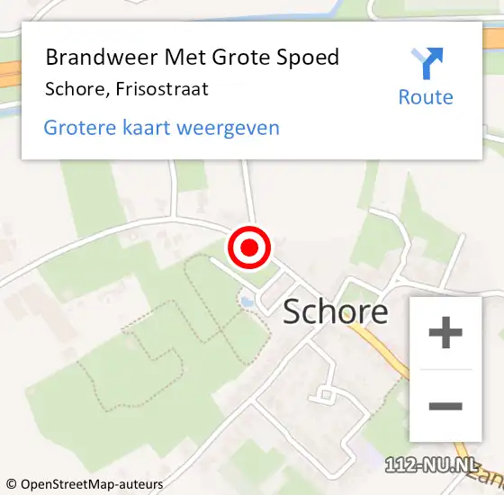 Locatie op kaart van de 112 melding: Brandweer Met Grote Spoed Naar Schore, Frisostraat op 10 april 2020 21:45