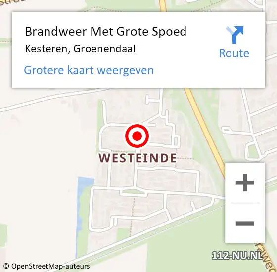 Locatie op kaart van de 112 melding: Brandweer Met Grote Spoed Naar Kesteren, Groenendaal op 10 april 2020 21:47