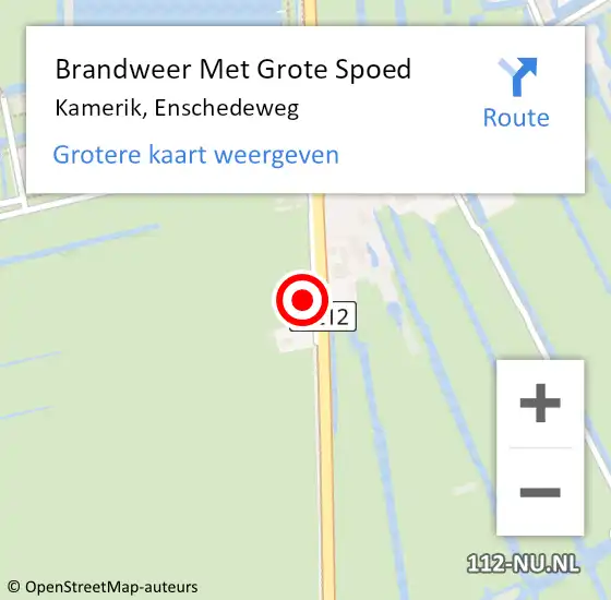 Locatie op kaart van de 112 melding: Brandweer Met Grote Spoed Naar Kamerik, Enschedeweg op 10 april 2020 23:07