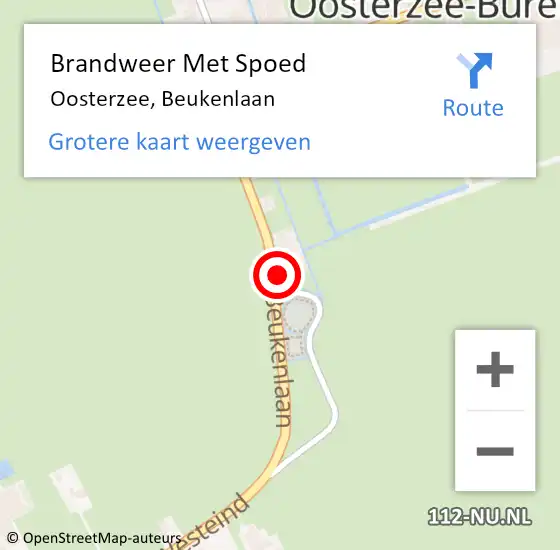 Locatie op kaart van de 112 melding: Brandweer Met Spoed Naar Oosterzee, Beukenlaan op 11 april 2020 10:50